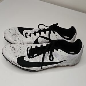 Nike White and Black Track ShoesNike Zoom Rival S‎ Pure Platinum  Size Men 10